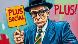 Visual metaphor of an endless terms of service document for a social platform.