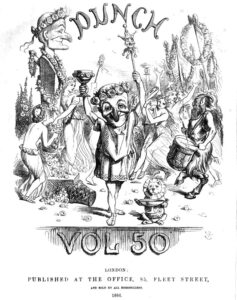 Early London satire engraving showing exaggerated urban characters and public disorder