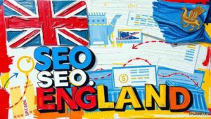 Futuristic interface showing traditional search results versus AI-generated answers.