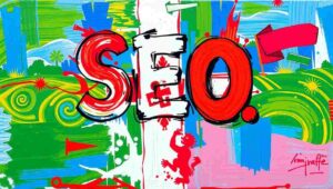 Conceptual flow chart showing SEO, GEO, AEO, and other digital marketing acronym relationships.