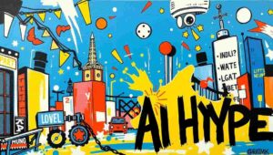 Illustration of AI generating fake academic sources and confident misinformation.