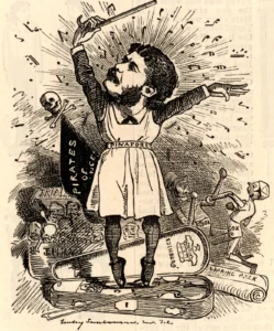 Punch magazine caricature representing Victorian London satire and political humor