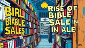 Satirical image comparing a Bible to a limited-edition sneaker drop.