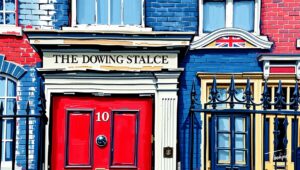 Satirical flowchart showing the repetitive cycle of UK crisis and inquiry.