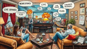 A copy of The Telegraph newspaper with a headline about Venezuela, seen next to a formal cup of tea. The front page of The Telegraph newspaper reporting on Venezuela, representing the 'brisk', proper, and understated coverage critiqued in the article.