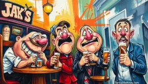 Cartoon of overwhelmed Treasury officials buried under applications from diverse businesses.