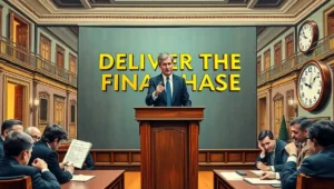 Officials at a meeting with a document titled 'Implementation Readiness Reflection'.