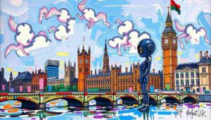 A satirical, overly complex flowchart mapping European AI risk assessments and regulatory pathways.