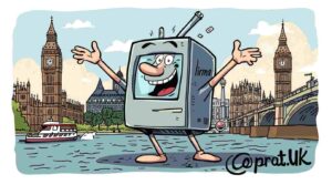 Satirical depiction of right-wing digital dominance through memes defeating traditional left-wing political content.