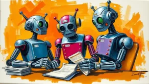 A city sanitation worker fixing a public drain, illustrating the human expertise robots cannot replace.