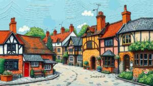 The village pub The Crown & Bad Decision installing a contactless card reader Satire of traditional English pub struggling with modern payment technology