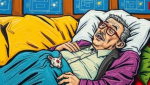 A London office employee napping at their desk during the sanctioned National Nap Day period.