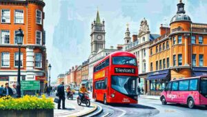 A crowded, trendy London brunch spot with long queues A crowded, fashionable brunch location in London with people queuing for overpriced avocado toast.