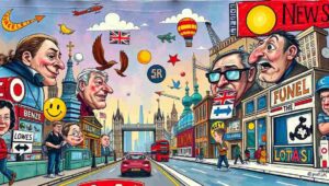 A Metropolitan Police officer stands guard near a historic building in London.