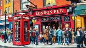 A bartender skillfully pouring a perfect pint of Guinness behind the bar.