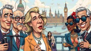 London gentrification humour, property prices and neighborhood transformation satire