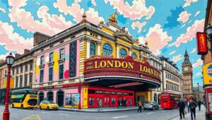A theatre playbill and ticket stubs resting on a plush velvet seat before a performance