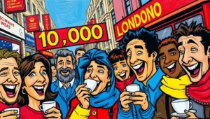 British citizens in a pub watching a TV news report about the stock market with confused expressions. A group of Londoners in a pub looking at a TV showing financial charts with mild confusion and disinterest.