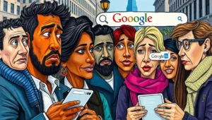 Cartoon of a confused person looking at a £15 avocado toast on a London cafe menu.