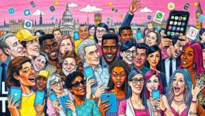 A smartphone screen showing nudify apps marketed with inappropriate child-friendly age ratings.