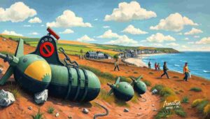 Satirical map showing WWII bomb discoveries disrupting modern British life.