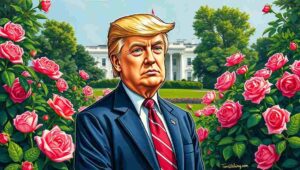 Concept image of a gilded 'Board of Peace' logo with a '$1 Billion' price tag and VIP lanyard.