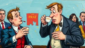 Newspaper headline quoting MP calling colleague 'an absolute prat'. - Image of the Meaning of "Prat"?