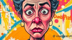 Chart showing declining recognition of 'prat' among younger Britons.