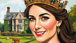 Catherine, Princess of Wales smiling warmly with King Charles