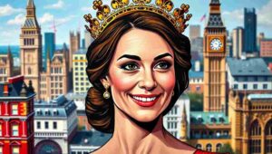 Official portrait of Kate Middleton, future Queen Consort of the United Kingdom