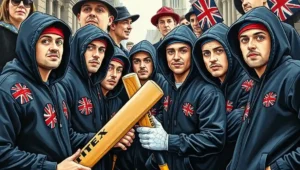 The interior of Shakespeare's Globe Theatre during a daytime performance.