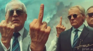 The Diplomatic Middle Finger (2) Political cartoon depicting a map of Greenland giving a symbolic middle finger.