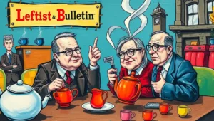 Chart showing UK journalism job losses at BBC, Reach, and Telegraph alongside rising AI content.