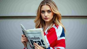 A mock-up of a satirical newspaper front page with a witty headline about modern journalism.