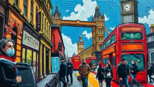 An estate agent's window in London showing listings with high rental prices, illustrating the 'market forces' response to criticism.