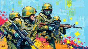 UK defence officials at a press conference announcing non-combat military funding.