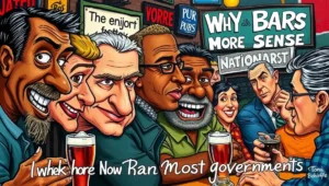 Close-up of a perfectly poured pint of ale on a wooden bar.