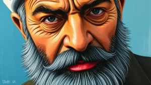 Split image: Trump weighing 'strong options' and Iranian security forces during internet blackout.