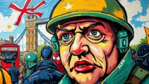 Long queue of people waiting patiently outside a London shop or venue.