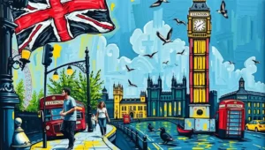 Busy London commuters walking past street performers with apparent indifference.