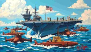 US Navy, carrier strike group, Iran nuclear talks, Middle East tensions, military escalation US naval carrier group assembled in strategic waters near Iran during ongoing negotiations