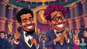 Michael B. Jordan and Delroy Lindo on BAFTA stage handling slur with dignity