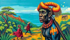 Conceptual artwork of a computer generating sanitized, corporate-language responses about violent history.