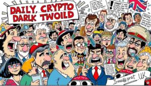 Cryptocurrency market charts and Bitcoin price tracking on digital screens