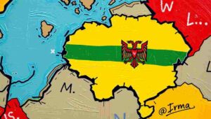 Cepelinai, Lithuanian cuisine, traditional food, Baltic gastronomy Traditional Lithuanian cepelinai potato dumplings served with sour cream and bacon