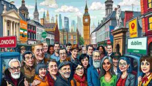 Visual comparison of London Tube transport and Dublin Bus public transit systems.