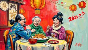 Chinese birth rate, matchmaking, Chinese parents, filial piety, generational conflict, Chinese youth Chinese parents showing family photo and baby pictures to unmarried adult child