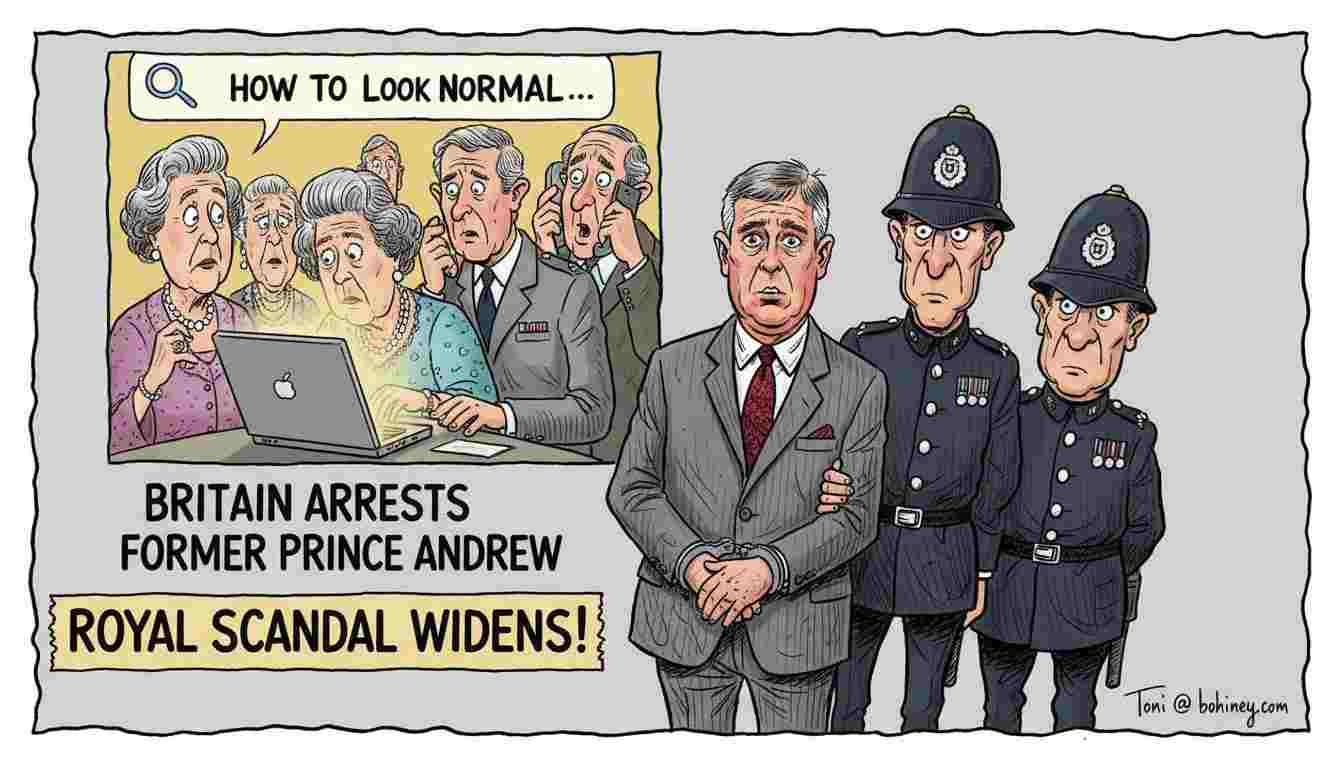 Police Take Andrew In