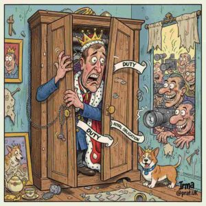 As of press time, the British monarchy has not officially collapsed.