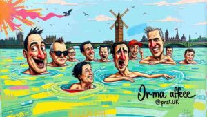 Tourist information sign about new Thames wild swimming opportunities